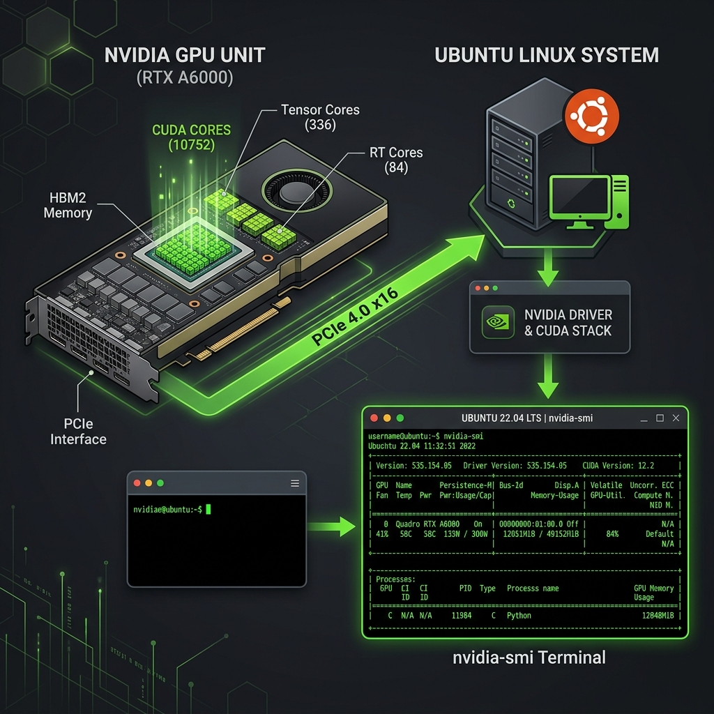 NVIDIA GPU 驱动配置示意图