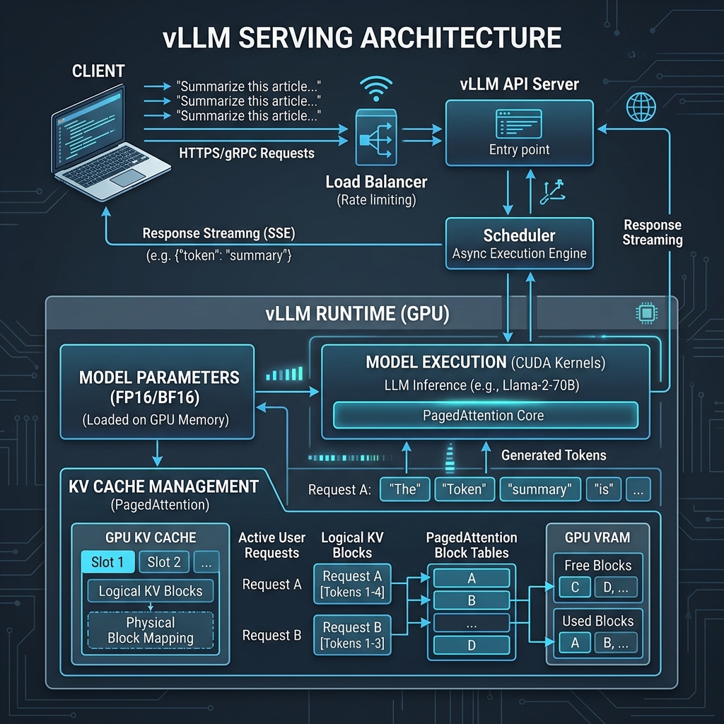 vLLM 推理服务架构图