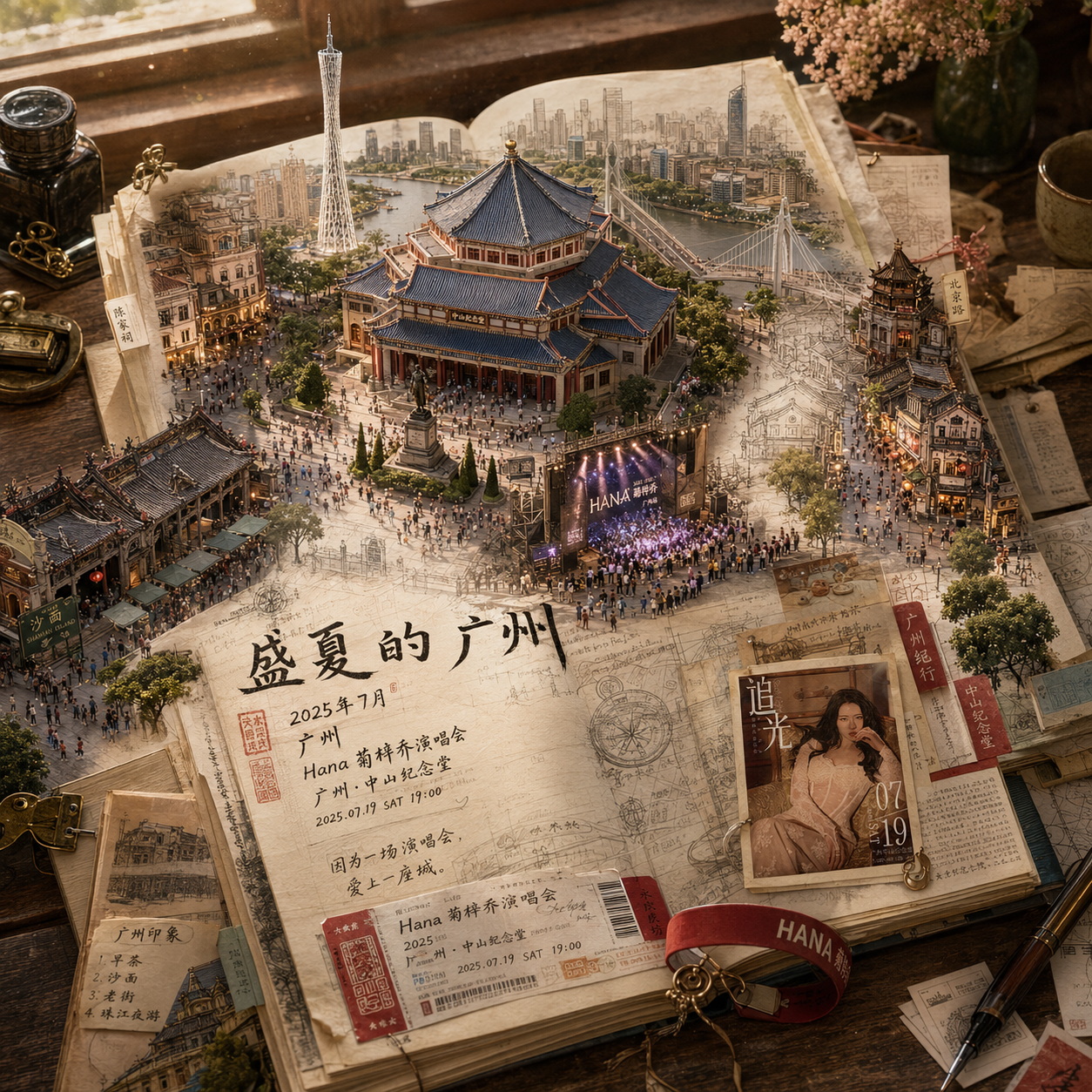 广州段开篇：岭南城市、演唱会票根与夜色，旅程最后一站开始升温