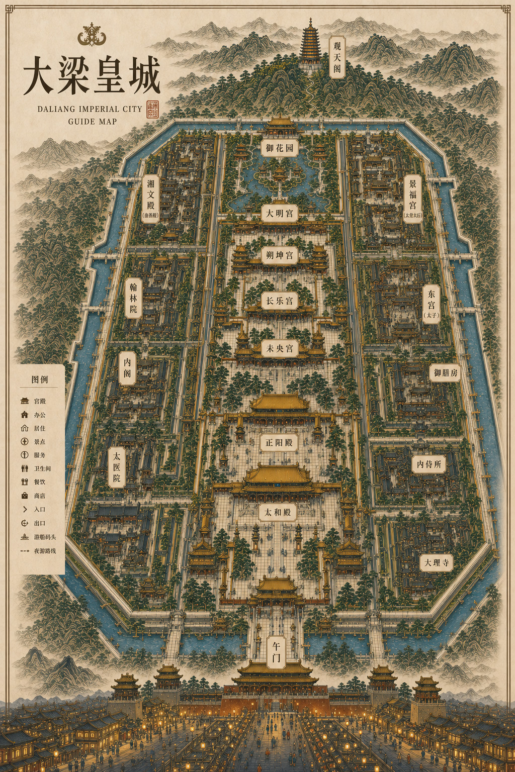 大梁皇城架空小说设定图