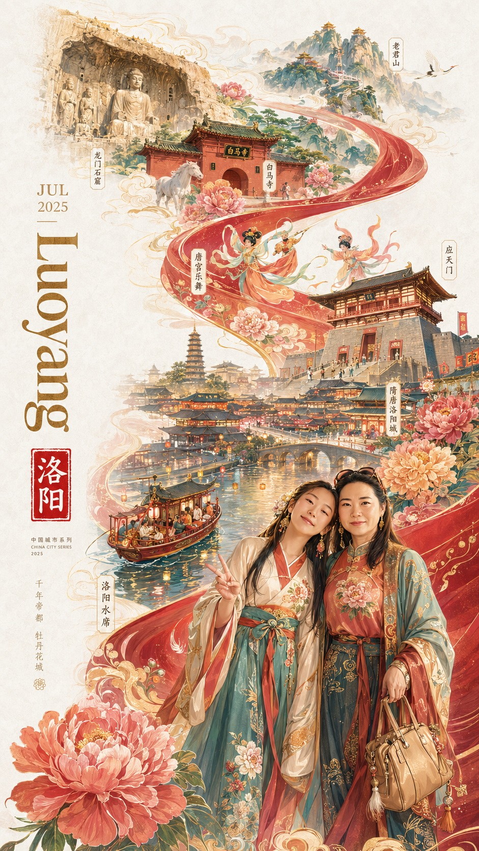 2025洛阳旅行主题纪念海报